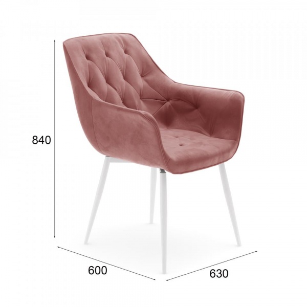 Стул поворотный Алан 360° Белый / Barkhat-M 15