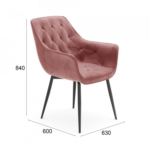 Стул поворотный Алан 90° Чёрный / Barkhat-M 15