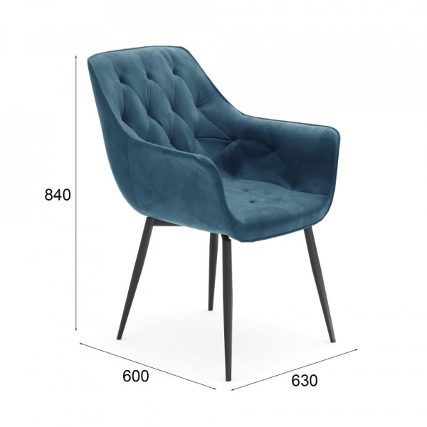 Стул поворотный Алан 90° Чёрный / Barkhat-M 29