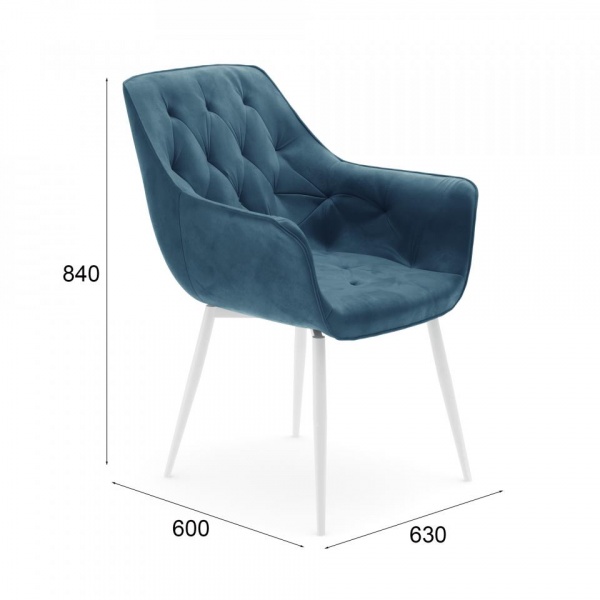 Стул поворотный Алан 90° Белый / Barkhat-M 29