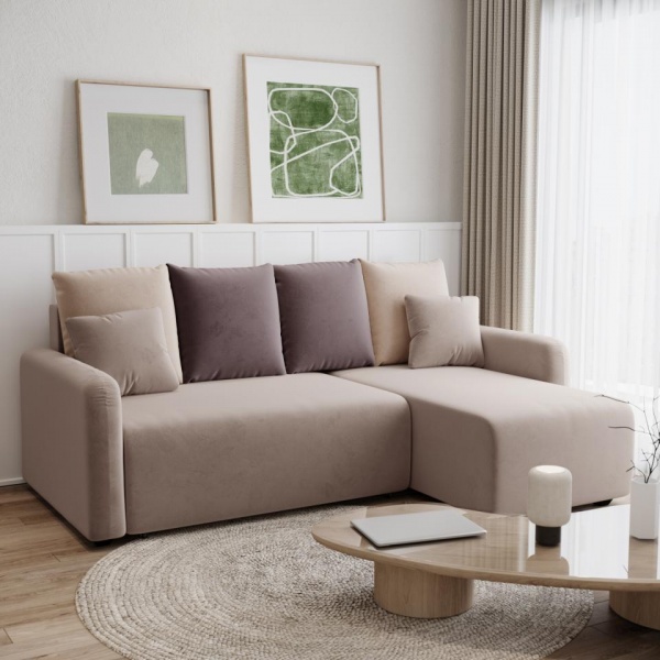 Диван угловой Фарелл Velutto 22 / Velutto 04 / Velutto 36