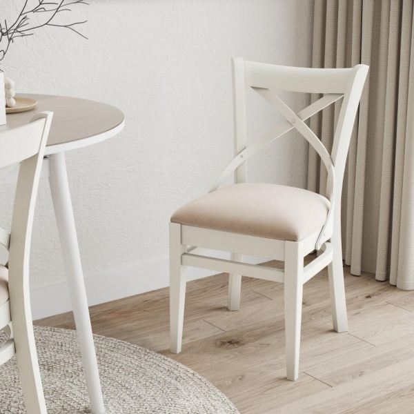 Стул Алиготе Эмаль белая / Velutto 04