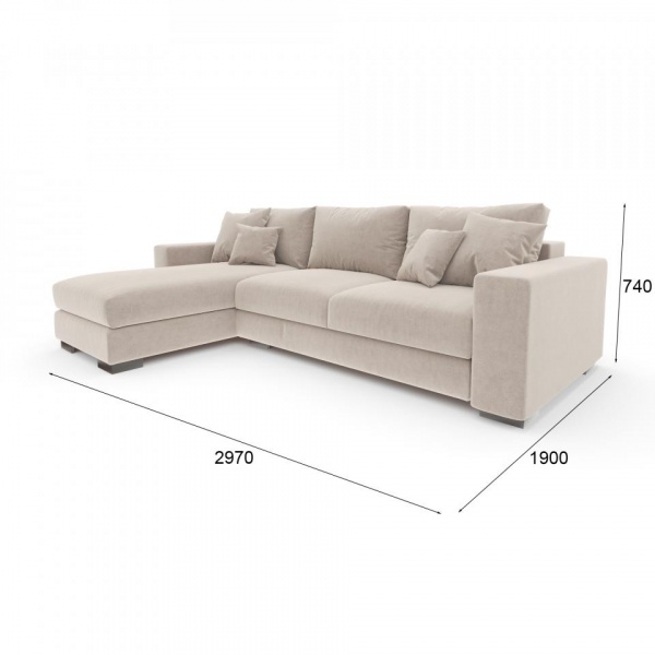 Диван угловой левый Лесли Formula 102