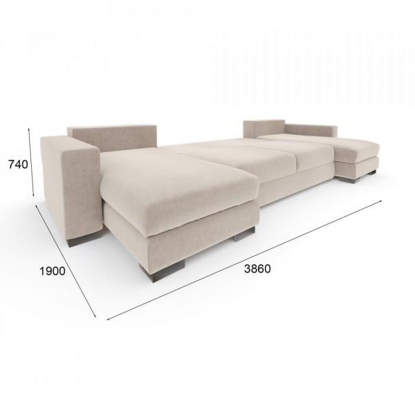 Диван угловой П-образный Лесли Formula 102