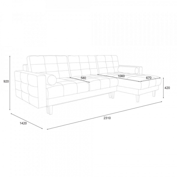 Диван угловой Морган Maxx 698