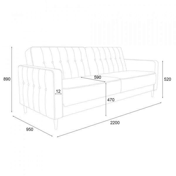 Диван Сильвио Velutto 26